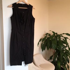 98% cotton button down dress talbots petite 8